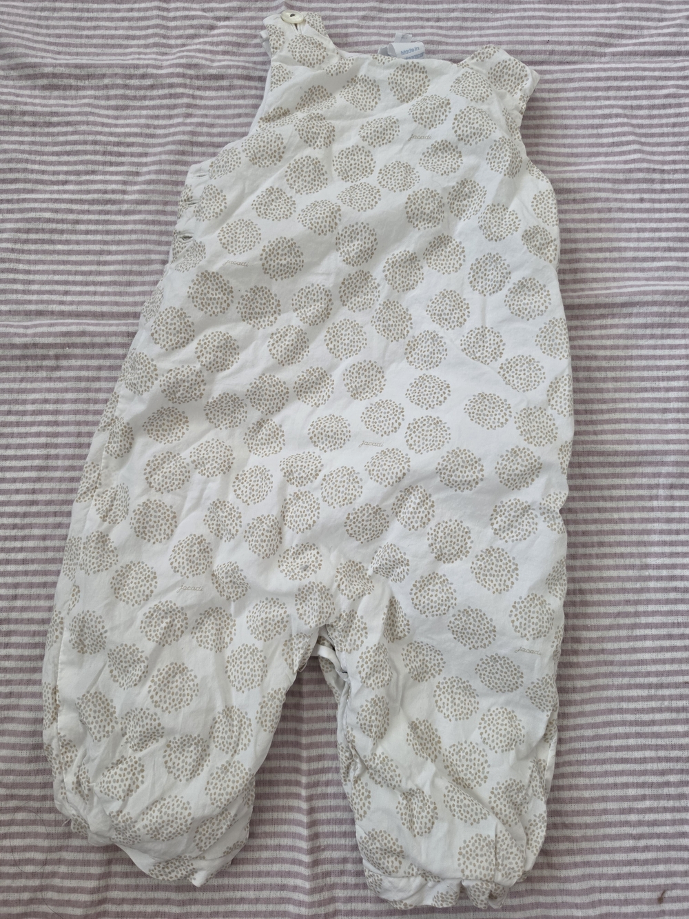 Jacadi Paris Dot Print Bubble Romper | 12M